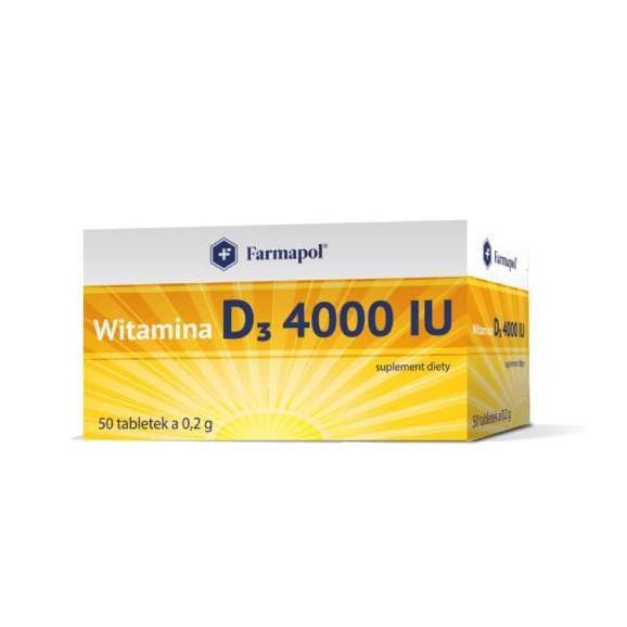 Farmapol, Witamina D3 4000iu, tabletki, 50 szt. - zdjęcie produktu