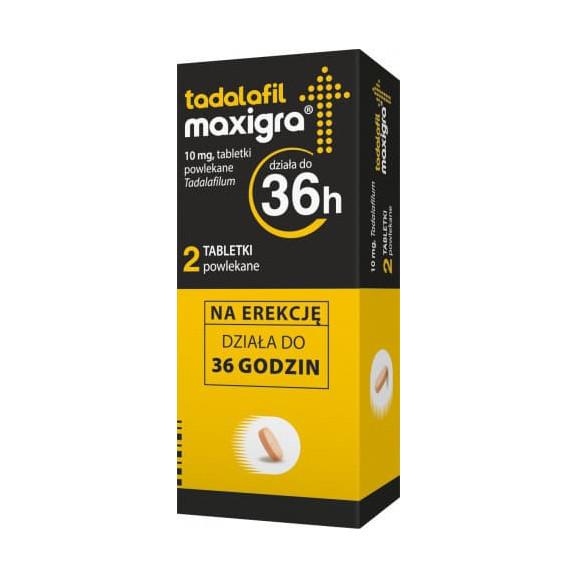 Tadalafil Maxigra 10 mg, tabletki, 2 szt. - zdjęcie produktu
