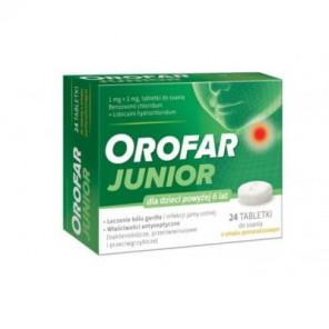 Orofar Junior, 1 mg+1 mg, tabletki do ssania, 24 szt. - zdjęcie produktu