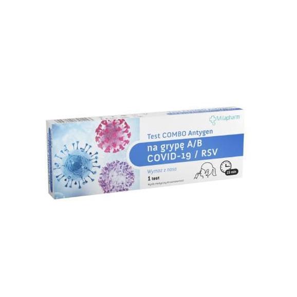 Test COMBO Antygen na grypę A/B +COVID-19/RSV, 1 szt. - zdjęcie produktu
