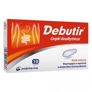 Debutir 300 mg, czopki doodbytnicze, 10 szt. - zdjęcie produktu