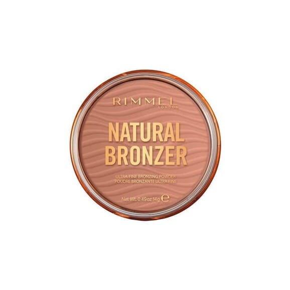 Rimmel Natural Bronzer, rozświetlający bronzer do twarzy z drobinkami, 001 SUNLIGHT, 14 g - zdjęcie produktu