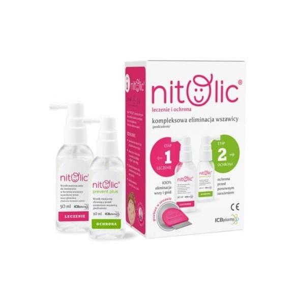 Pipi Nitolic, zestaw Leczenie i Ochrona przeciw wszawicy, 50 ml + 30 ml., 1 szt. - zdjęcie produktu