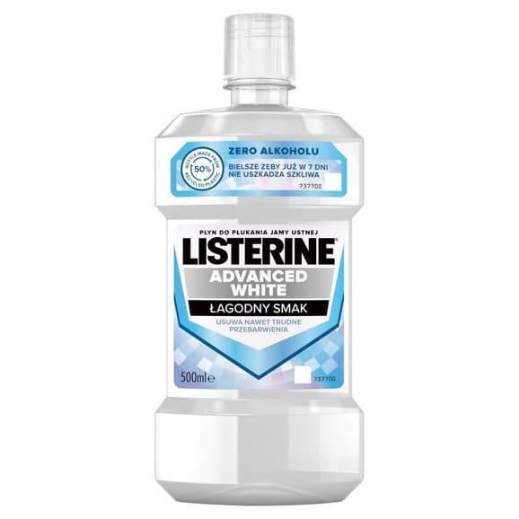 Listerine Advanced White, płyn do płukania jamy ustnej, 500 ml - zdjęcie produktu