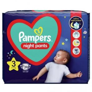 Pampers Night Pants, pieluchomajtki dla dzieci, rozmiar 3, 29 szt. - zdjęcie produktu