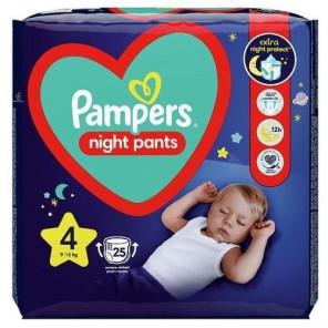 Pampers Night Pants, pieluchomajtki dla dzieci, rozmiar 4, 25 szt. - zdjęcie produktu