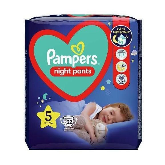 Pampers Night Pants, pieluchomajtki dla dzieci, rozmiar 5, 22 szt. - zdjęcie produktu