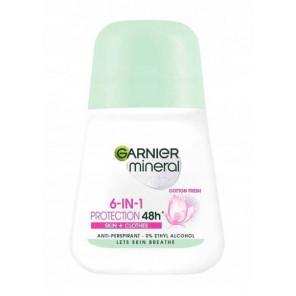 Antyperspirant Garnier Mineral, Cotton Fresh, roll-on, 50 ml - zdjęcie produktu