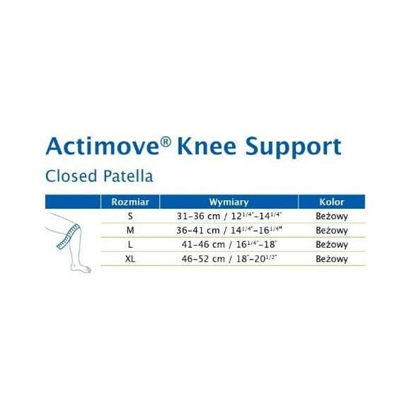 Opaska stabilizująca staw kolanowy Actimove Everyday Supports, beżowa, rozmiar M, 1 szt. Opaska stabilizująca staw kolanowy Actimove Everyday Supports, beżowa, rozmiar M, 1 szt. - zdjęcie produktu