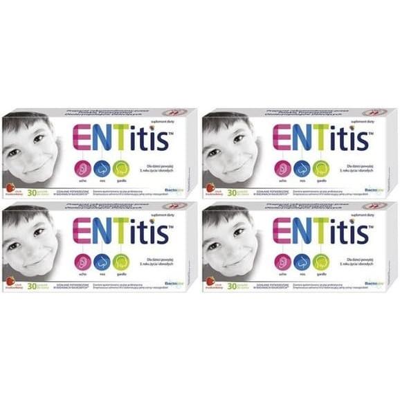 ENTitis pastylki do ssania o smaku truskawkowym (30 pastylek) - zdjęcie produktu
