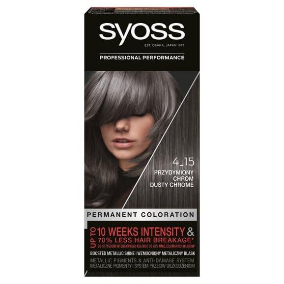 Farba do włosów Syoss Permanent Coloration, Przydymiony Chrom 4-15, 1 szt. - zdjęcie produktu
