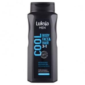 Luksja Men Cool, odświeżający żel pod prysznic 3w1, 500 ml - zdjęcie produktu