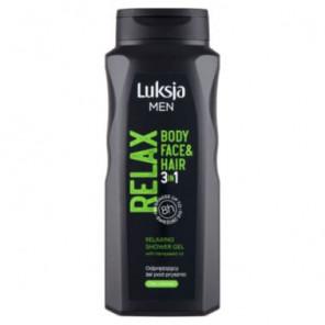 Luksja Men Relax, odprężający żel pod prysznic 3w1, 500 ml - zdjęcie produktu