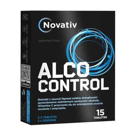 Novativ Alco Control, tabletki, 15 szt. - zdjęcie produktu