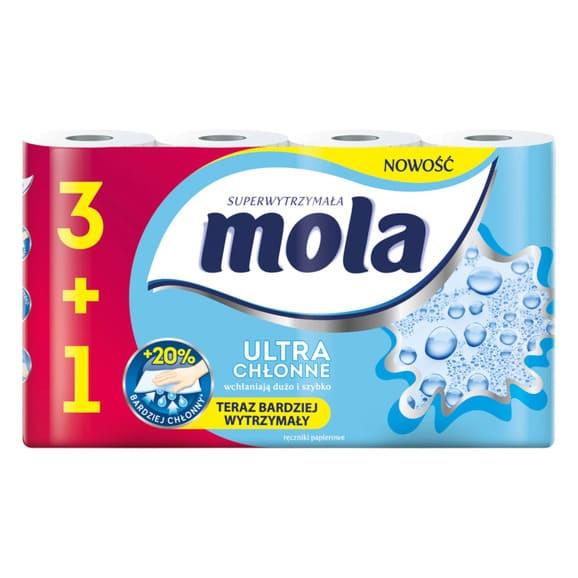 Ręczniki papierowe Mola Ultra Chłonne, 4 rolki - zdjęcie produktu