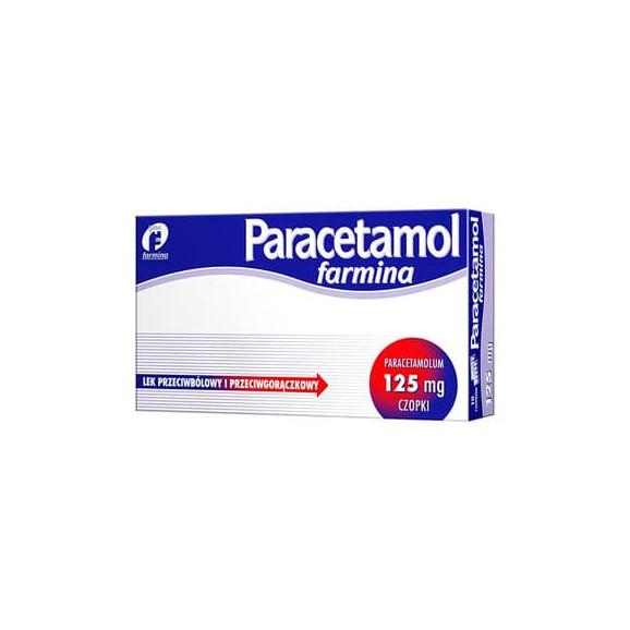 Paracetamol Farmina, 125 mg, czopki, 10 szt. - zdjęcie produktu