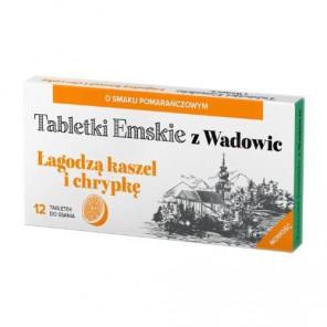 Tabletki Emskie z Wadowic, tabletki do ssania, smak pomarańczowy, 12 szt. - zdjęcie produktu