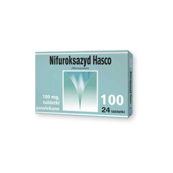 Nifuroksazyd Hasco, 100 mg, tabletki powlekane, 24 szt. - zdjęcie produktu