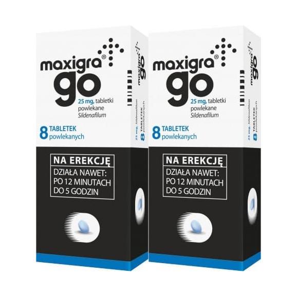 Maxigra Go 25 mg, tabletki powlekane, 2x 8 szt. - zdjęcie produktu