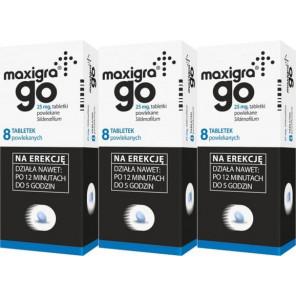 Maxigra Go 25 mg, tabletki powlekane, 3x 8 szt. - zdjęcie produktu