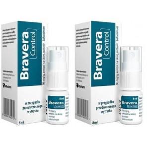Bravera Control, 96 mg/g, aerozol na skórę opóźniający wytrysk, 2x 8 ml - zdjęcie produktu