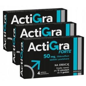 Actigra Forte 50 mg, tabletki, 3x 4 szt. - zdjęcie produktu