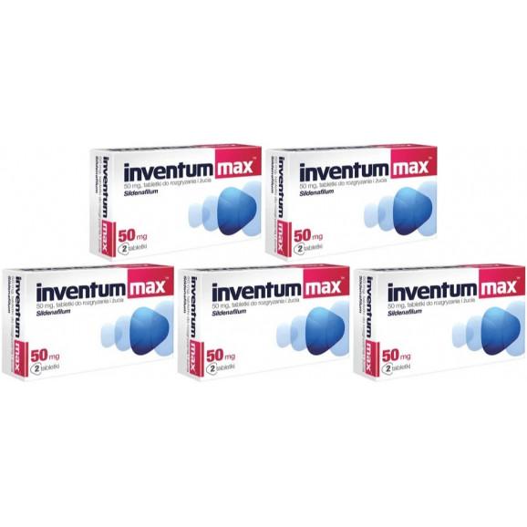 Inventum Max, 50 mg, tabletki do rozgryzania i żucia, 5x 2 szt. Inventum Max, 50 mg, tabletki do rozgryzania i żucia, 5x 2 szt. - zdjęcie produktu