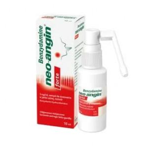 Benzydamine neo-angin forte 3 mg/ml, aerozol do stosowania w jamie ustnej, roztwór, 15 ml - zdjęcie produktu