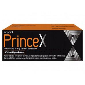 Princex 25 mg, zaburzenia erekcji, tabletki, 4 szt.