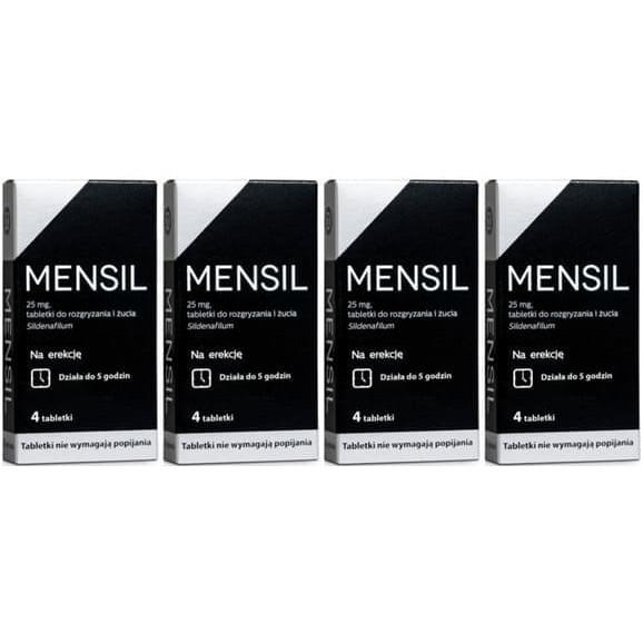 Mensil, 25 mg, tabletki do rozgryzania, żucia, 4x 4 szt. - zdjęcie produktu