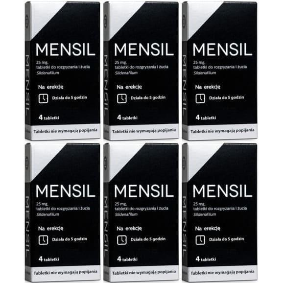Mensil, 25 mg, tabletki do rozgryzania, żucia, 6x 4 szt. - zdjęcie produktu