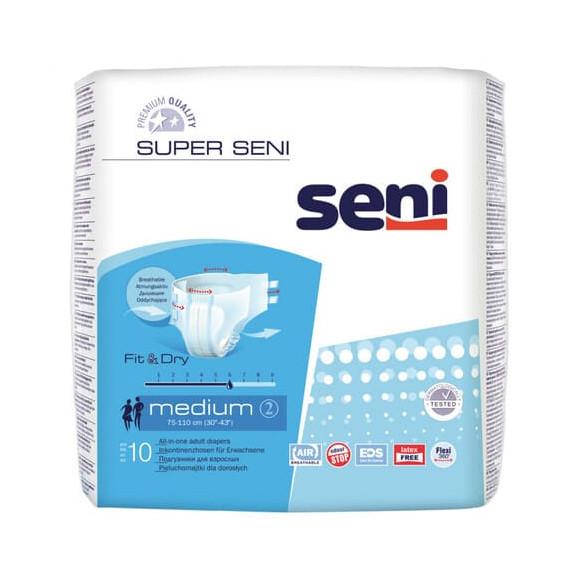  Super Seni, pieluchomajtki dla dorosłych, medium, 10 szt. - zdjęcie produktu