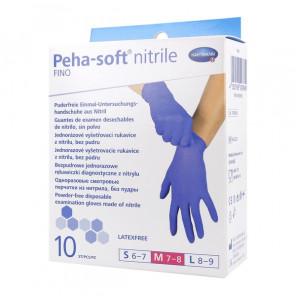 Rękawice Peha-Soft Nitrile Fino, bezpudrowe, diagnostyczne, rozmiar M, 10 szt. - zdjęcie produktu