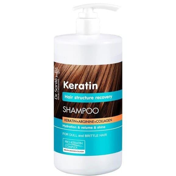Dr Santé, keratynowy szampon do włosów, regenerujący, 1000 ml - zdjęcie produktu