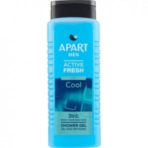 Apart Men Active Fresh, żel pod prysznic 3w1, odświeżający, 500 ml - zdjęcie produktu