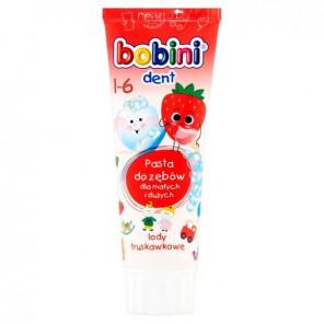 Bobini Dent, pasta do zębów dla dzieci, lody truskawkowe, 75 ml - zdjęcie produktu