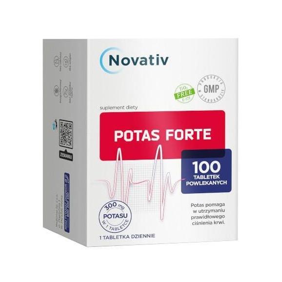 Novativ Potas Forte, tabletki, 100 szt. - zdjęcie produktu