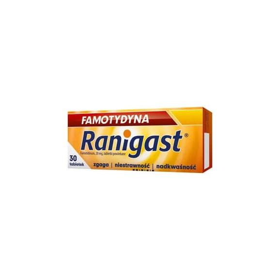 Famotydyna Ranigast, 20 mg, tabletki, 30 szt. - zdjęcie produktu