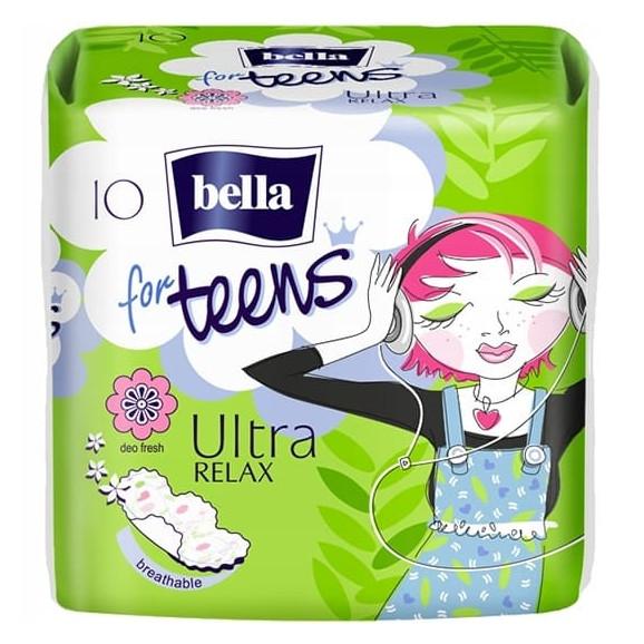 Podpaski Bella For Teens Ultra Relax (10 sztuk) Podpaski Bella For Teens Ultra Relax (10 sztuk) - zdjęcie produktu