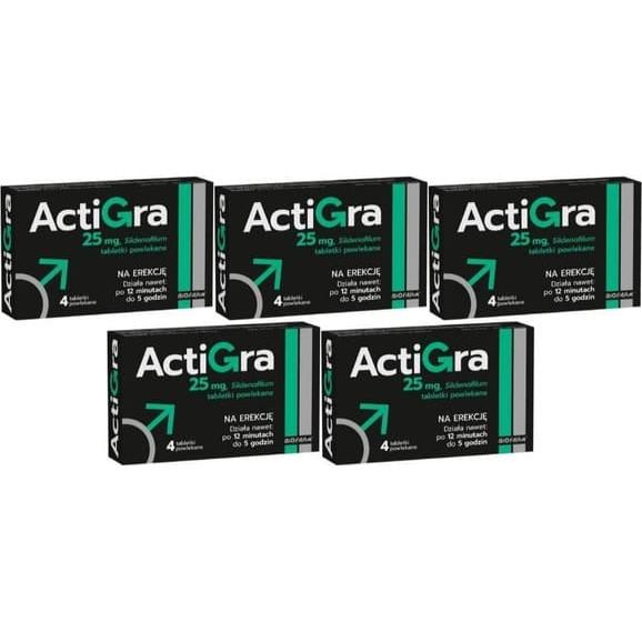Actigra 25 mg, tabletki, 5x 4 szt. - zdjęcie produktu