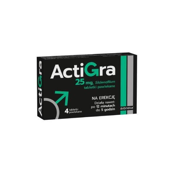 Actigra 25 mg, tabletki, 4 szt. - zdjęcie produktu