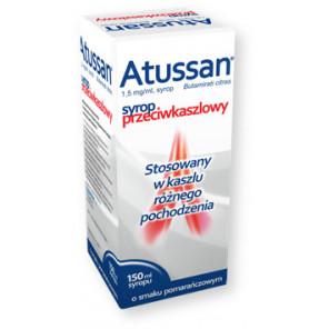 Atussan, 1,5 mg/ml, syrop o smaku pomarańczowym, 150 ml - zdjęcie produktu