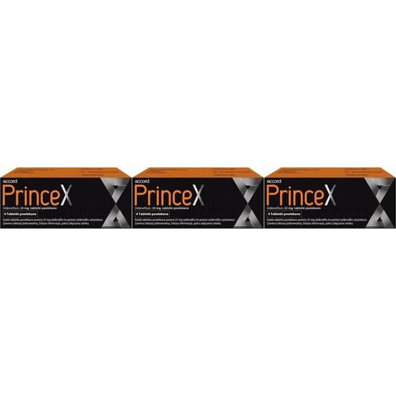 Princex 25 mg, zaburzenia erekcji, tabletki, 3x 4 szt. - zdjęcie produktu