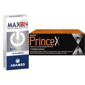 Zestaw Maxon Active 25 mg, 4 szt. + Princex 25 mg, 4 szt. - zdjęcie produktu