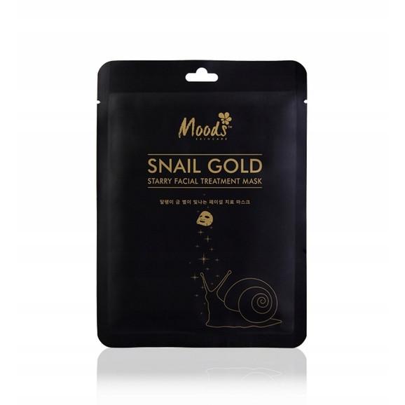 Moods Snail Gold, maska w płachcie ze śluzem ślimaka i drobinkami złota, 1 szt. - zdjęcie produktu