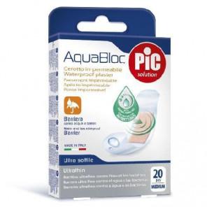 Plaster PIC SOLUTION, Aquabloc, wodoodporny, antybakteryjny, 19 mm x 72 mm, 20 sztuk - zdjęcie produktu