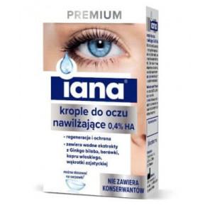 Iana Premium, nawilżające krople do oczu, 10 ml - zdjęcie produktu