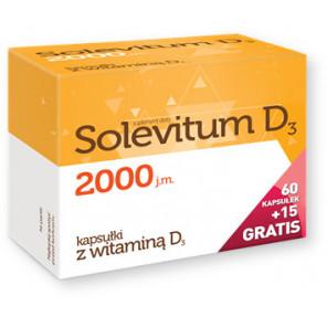 Solevitum D3 2000, kapsułki, 75 szt. (60 szt. + 15 szt.) - zdjęcie produktu