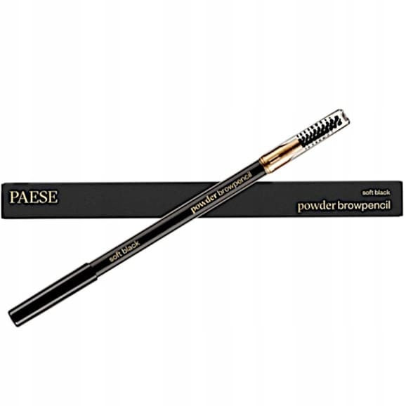 PAESE Powder Browpencil, pudrowa kredka do brwi, SOFT BLACK