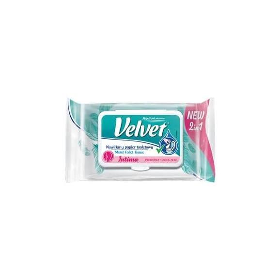 Velvet Intima, papier toaletowy nawilżany 2w1, z klipsem, 48 szt. - zdjęcie produktu